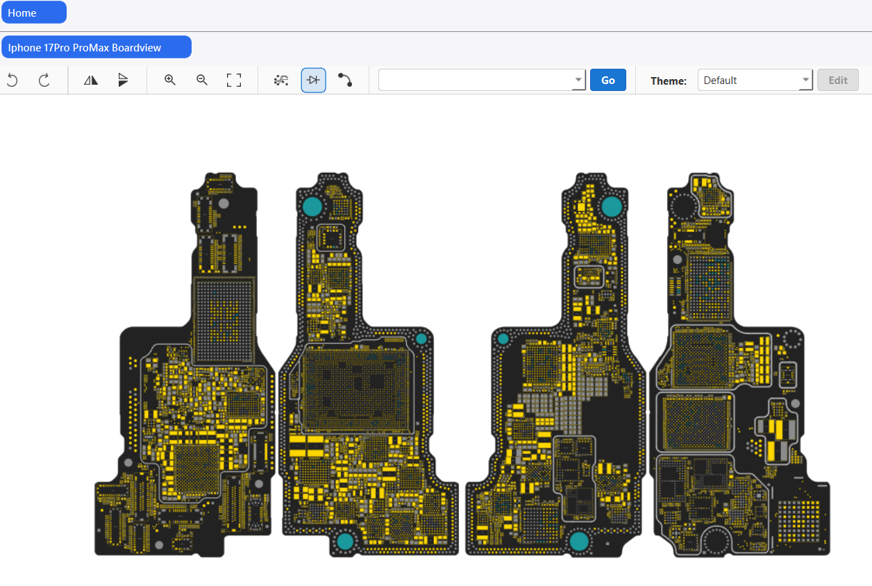 Electronic schematics and repair workspace